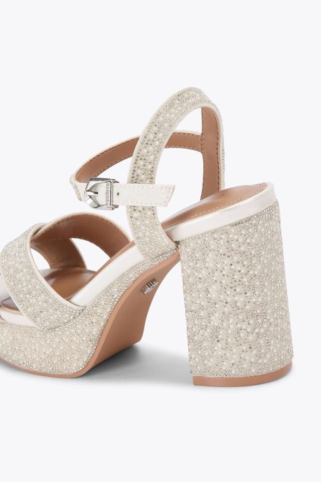Carvela Carvela Women's 'Sonata' Fabric Heels in White - 3