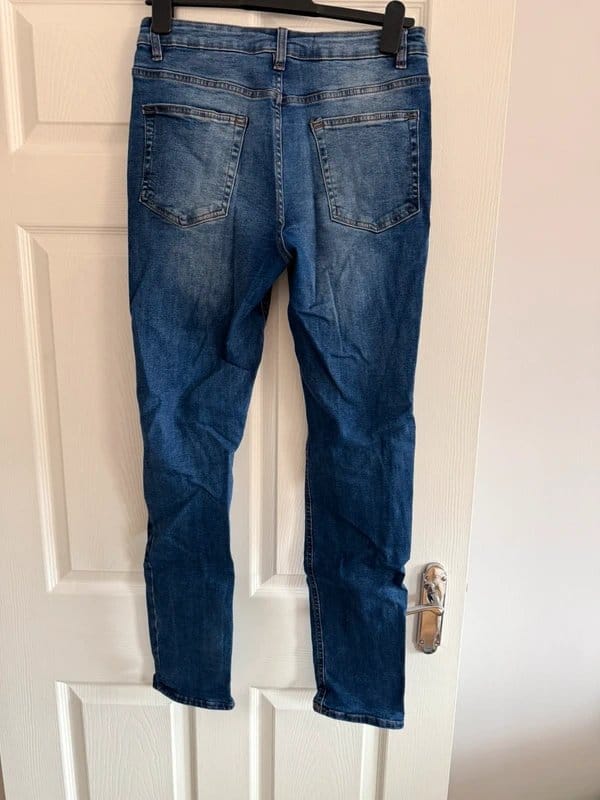 New Look Men Slim Stretch Jeans in Blue Wash