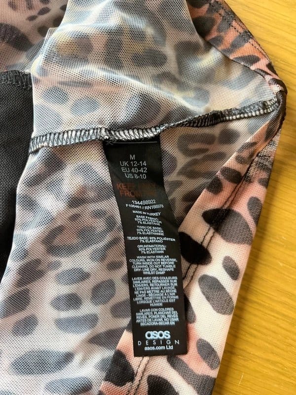 ASOS Design Brown Leopard Print Top