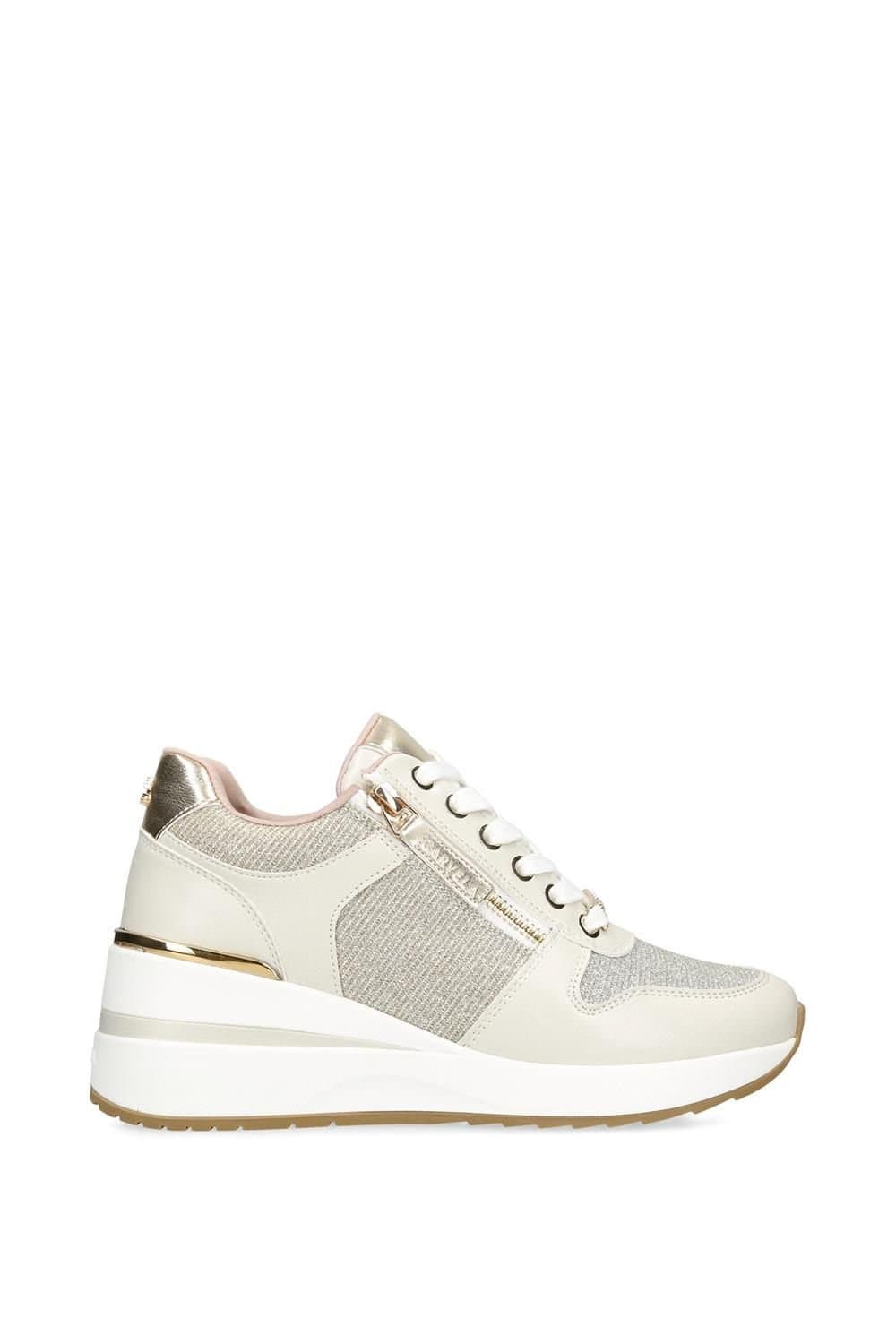 Carvela Carvela Women's 'High Rise' Fabric Trainers in Gold