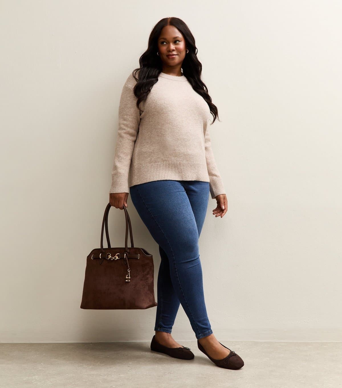 New Look Women's Plus Size Blue Emilee Jeggings Curves New Look
