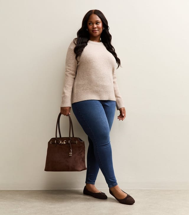 New Look Women's Plus Size Blue Emilee Jeggings Curves New Look - 2