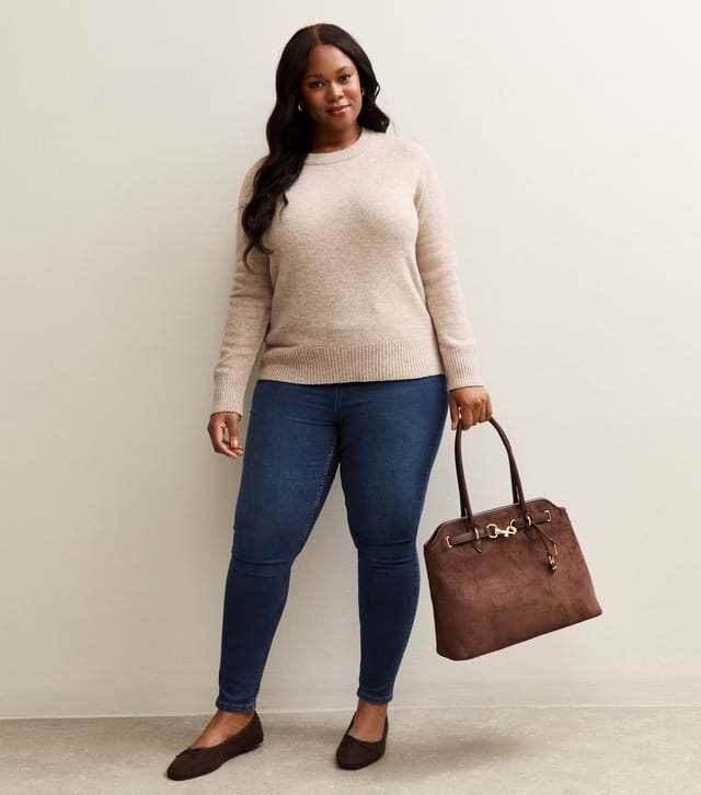 New Look Women's Plus Size Blue Emilee Jeggings Curves New Look - 3