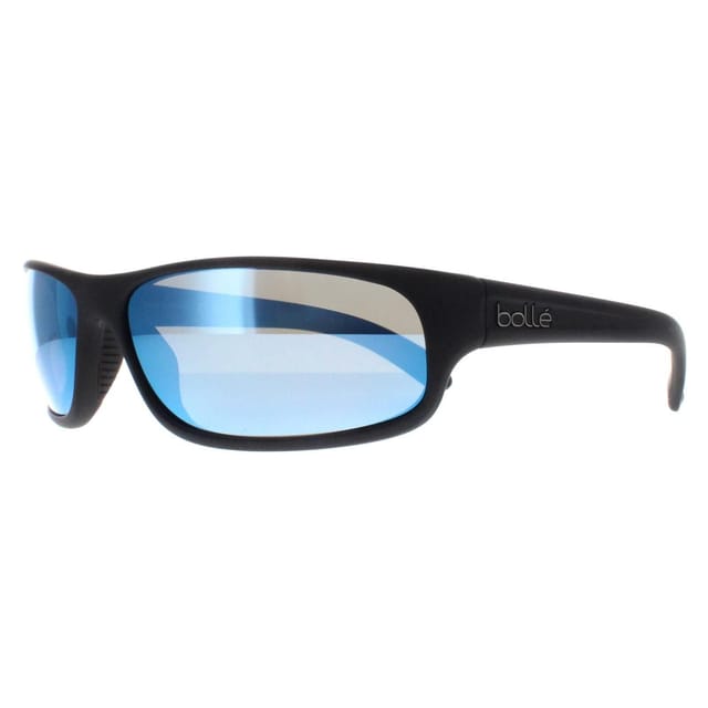 Bolle Bolle Men's Wrap Matte Black Sky Blue Polarized Anaconda - 2