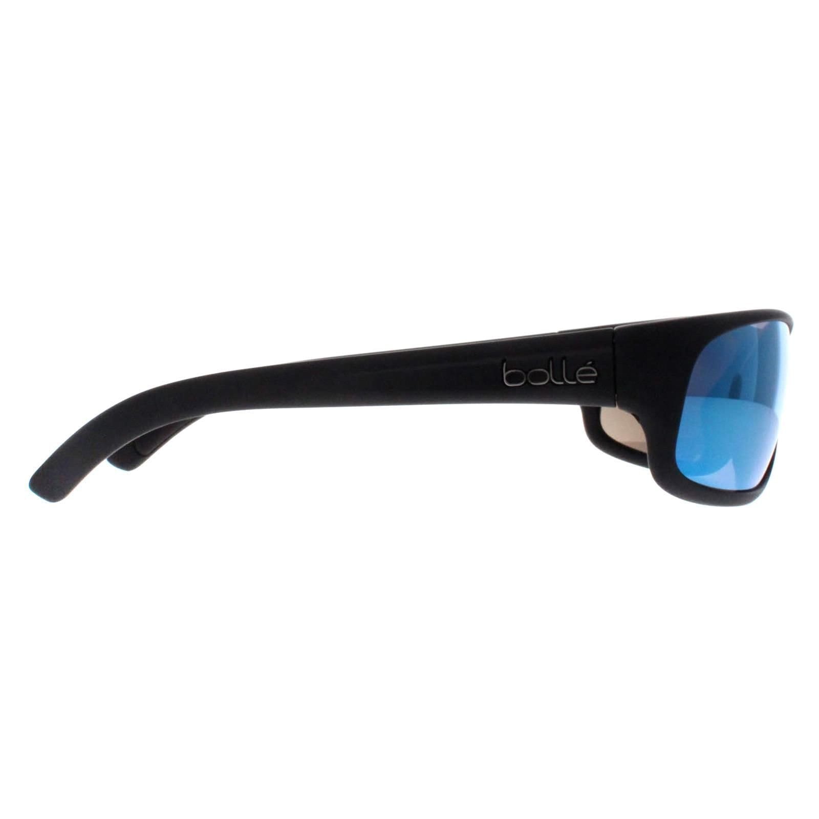 Bolle Bolle Men's Wrap Matte Black Sky Blue Polarized Anaconda - 4