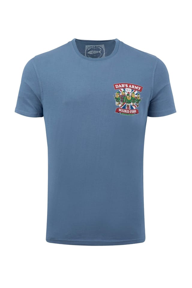 Weird Fish Weird Fish Men's Dabs Army Artist T-Shirt in Mid Blue - 2