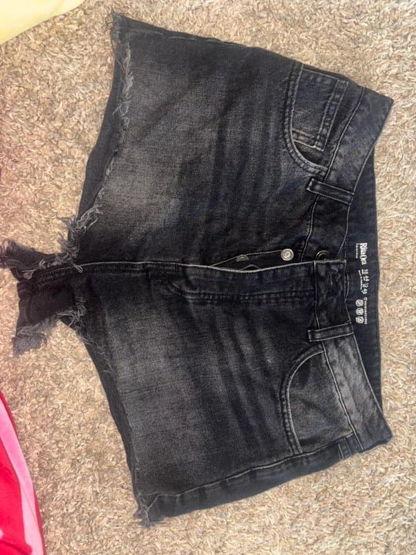 Primark Black denim shorts