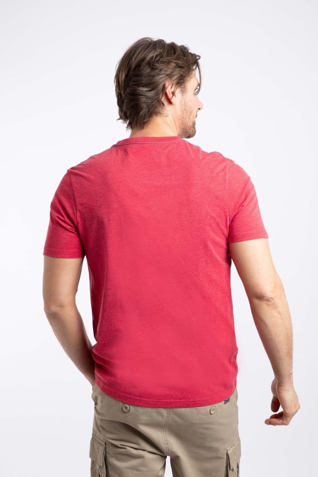 Weird Fish Weird Fish Men's Vortex Front Print Graphic T-Shirt in Scarlet - 3