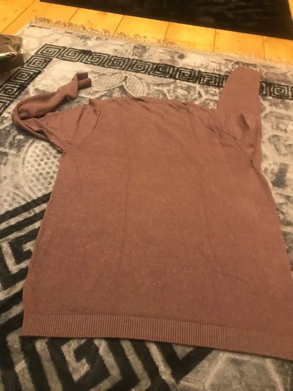 ASOS Mens size L fits 38 inch chest fine knit ASOS winter nylon mix knit jumper crew neck mauve