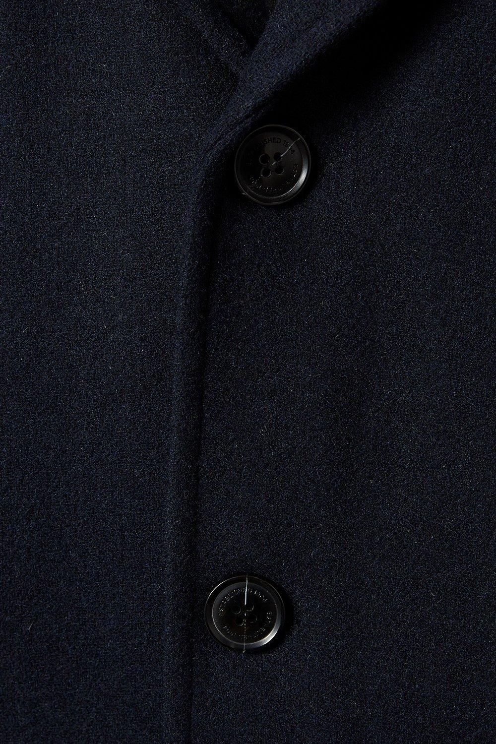 Burton Burton Men's Navy Signature 3 Button Epsom Wool Blend coat - 3