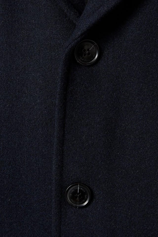 Burton Burton Men's Navy Signature 3 Button Epsom Wool Blend coat - 3