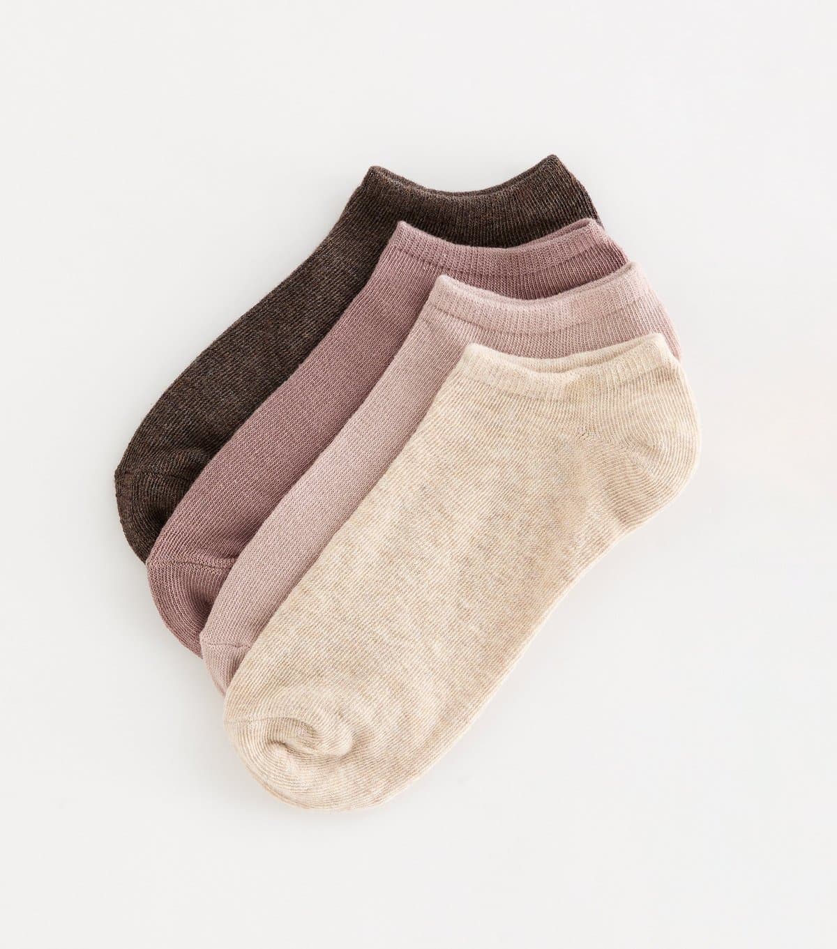 New Look Pack of 4 Pink Cotton Rich Trainer Socks New Look