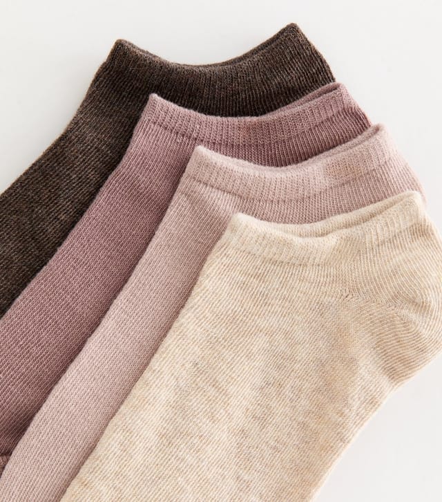 New Look Pack of 4 Pink Cotton Rich Trainer Socks New Look - 2