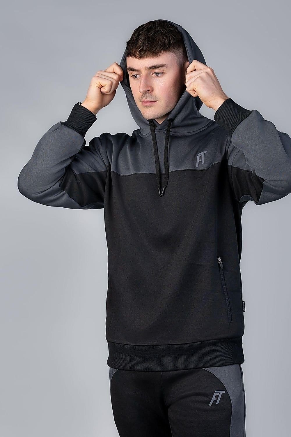 Foster Taylor Foster Taylor Men's Tech Fleece Oh Hoody in Charcoal - 4