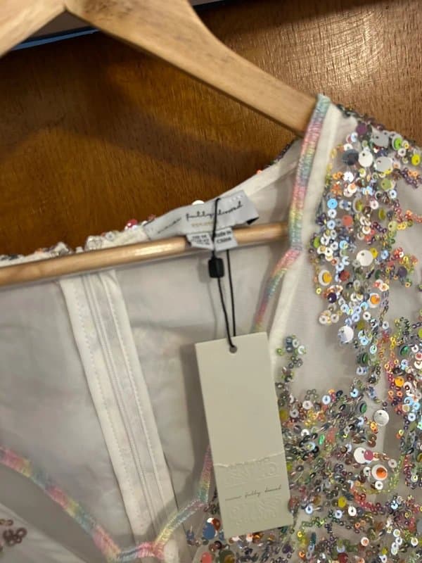 Never Fully Dressed Never Fully Dressed Sequin Bonnie Mini Dress – size UK 14 – BNWT