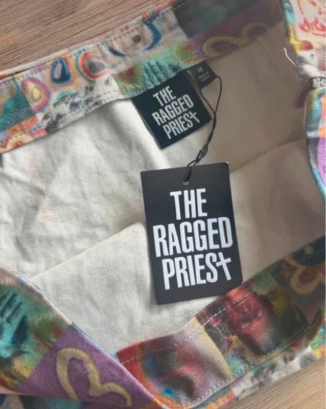 the Ragged priest 🌈 The Ragged Priest Multicolour Patchwork Mini Skirt Y2K Festival UK S