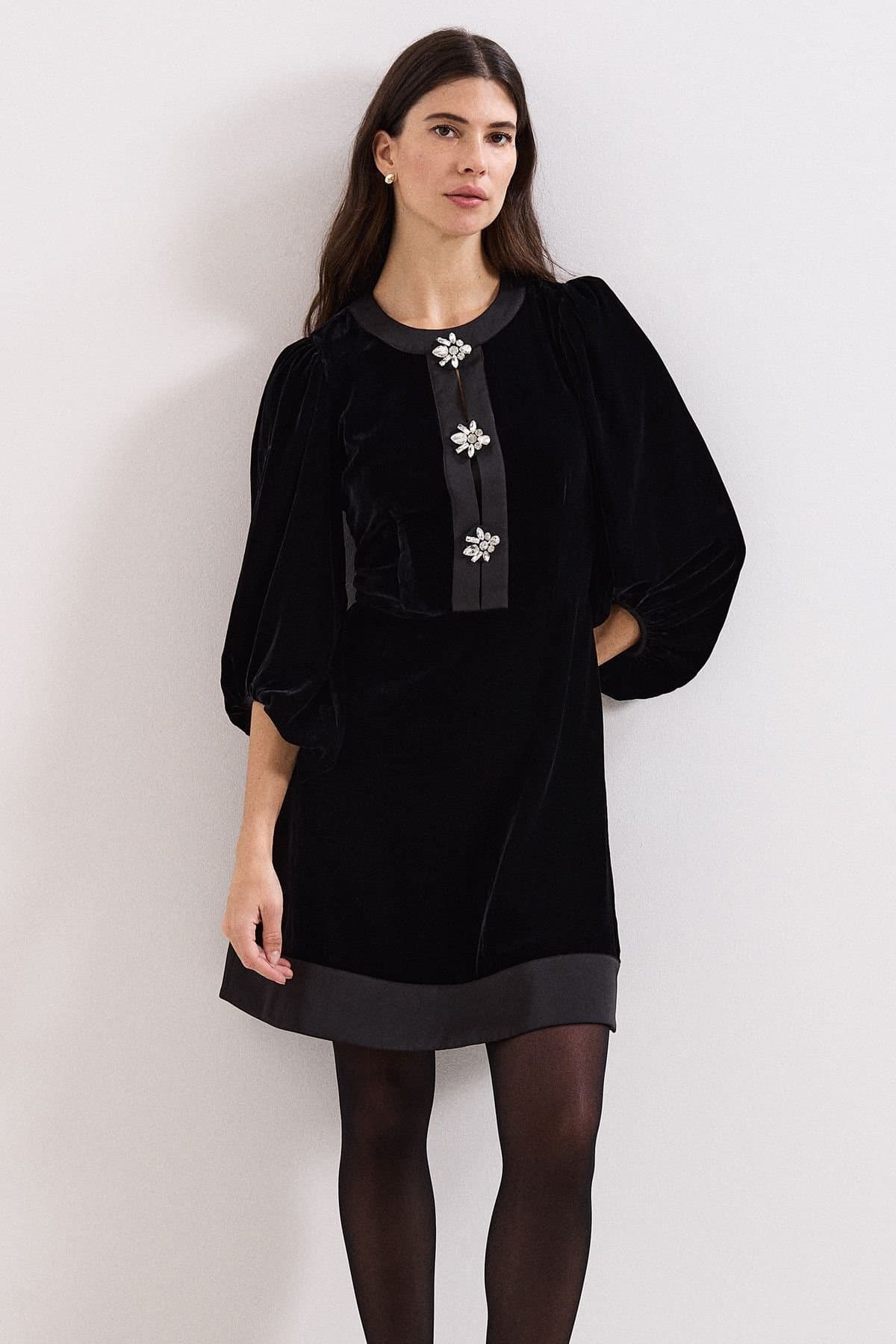 Phase Eight Phase Eight Women's Heidi Velvet Dress in True Black