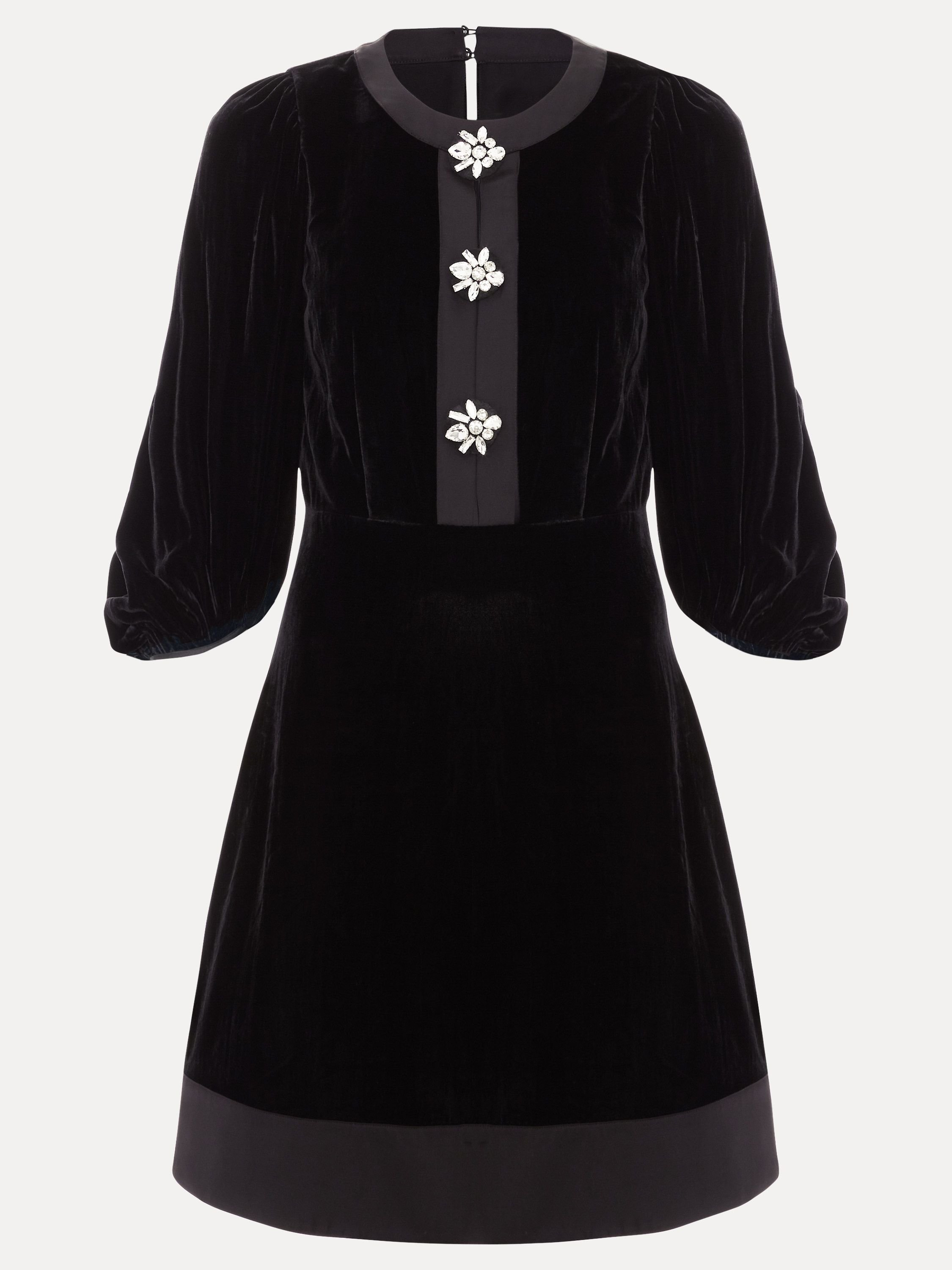 Phase Eight Phase Eight Women's Heidi Velvet Dress in True Black - 2