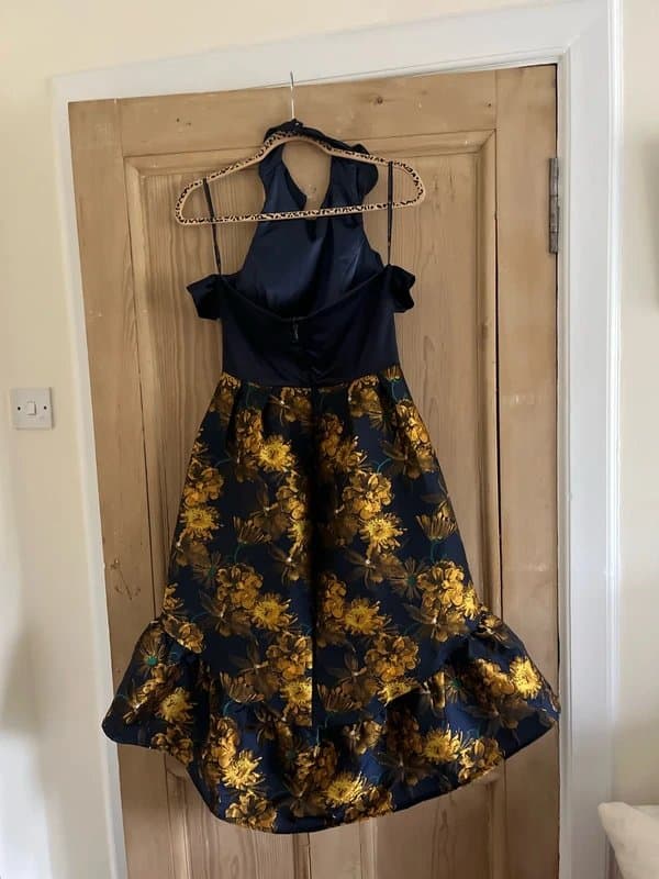 chi chi london Chi Chi London Navy & Mustard halter neck dress 10