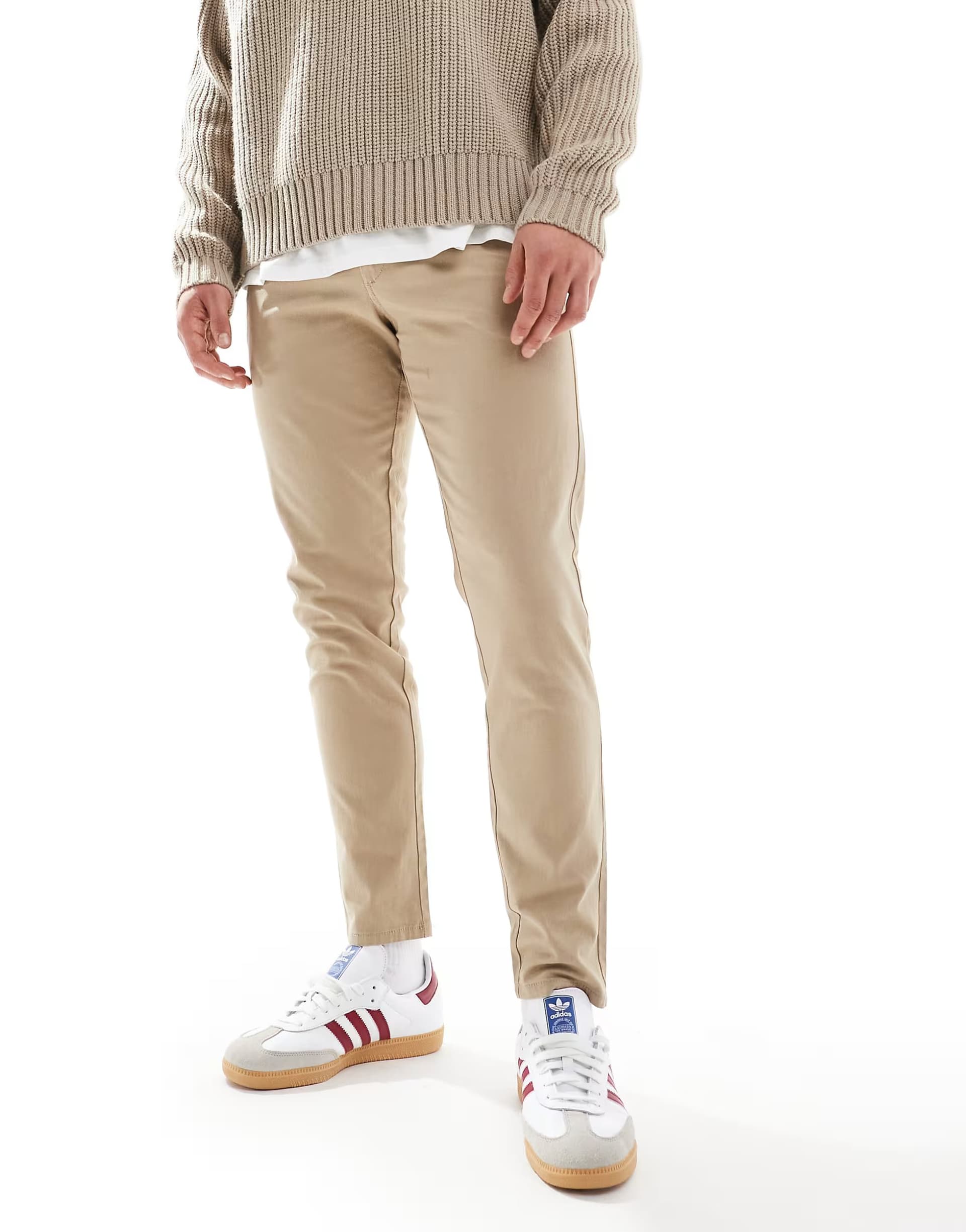 ASOS JJ Rebel slim fit chino in beige