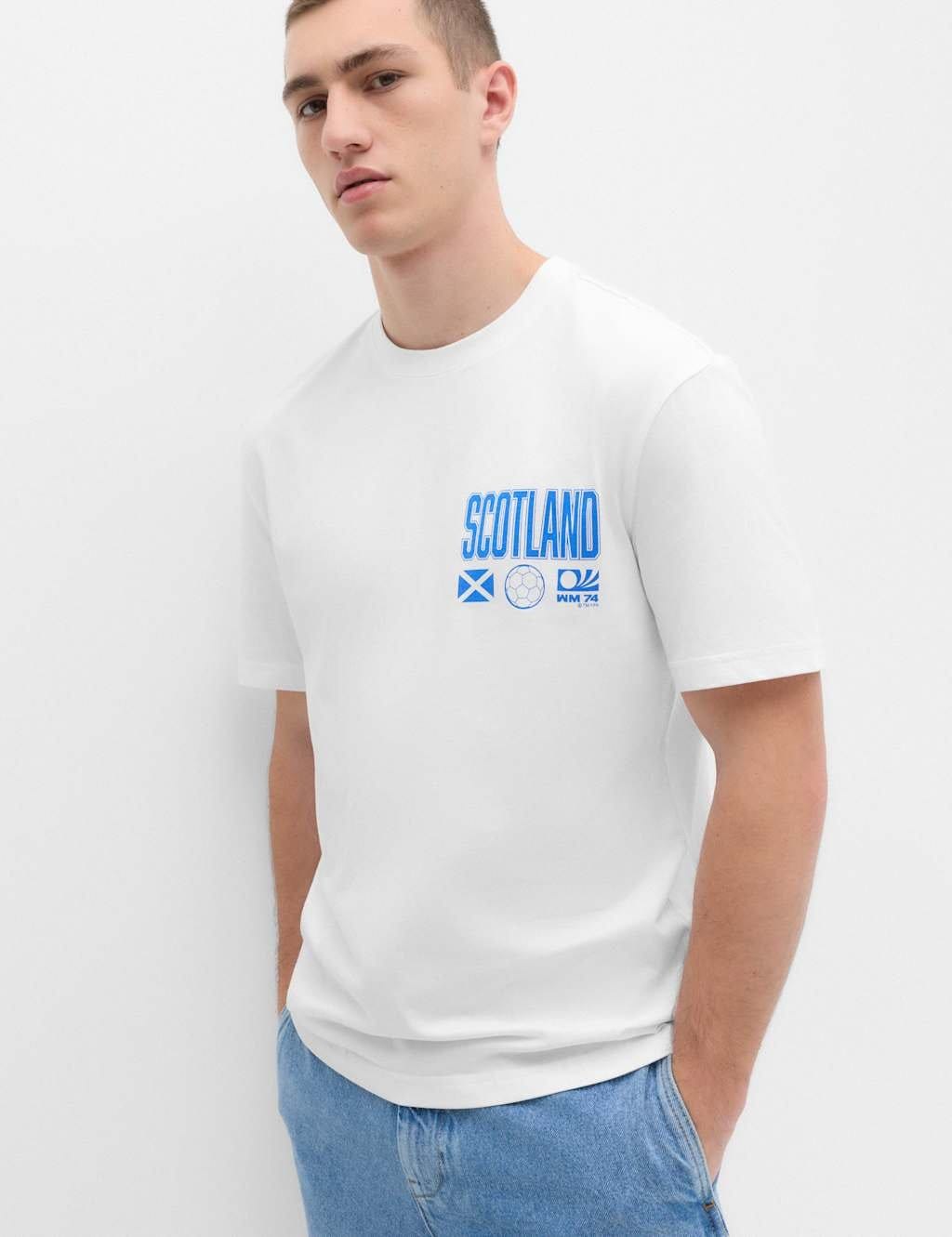 M&S White FIFA World Cup 26 Classics Scotland T-Shirt