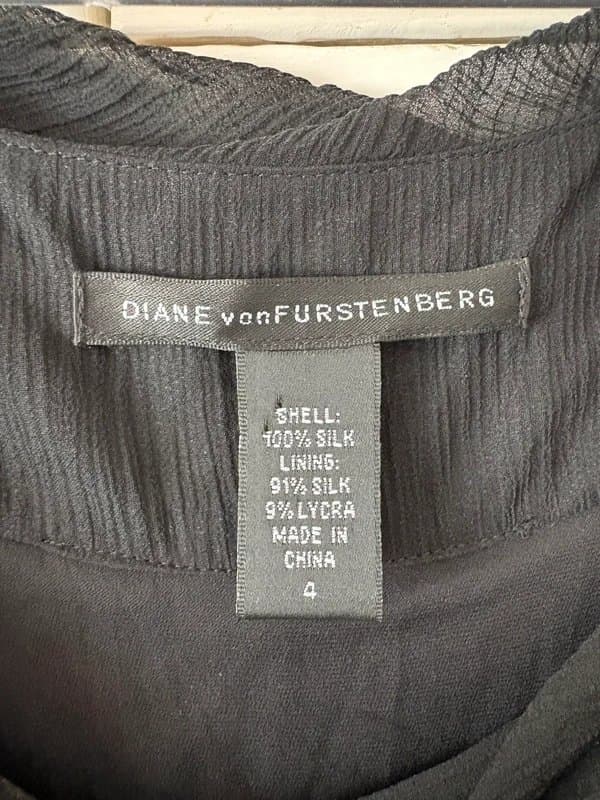 Diane von Fürstenberg New Diane von Furstenberg black dress size 8