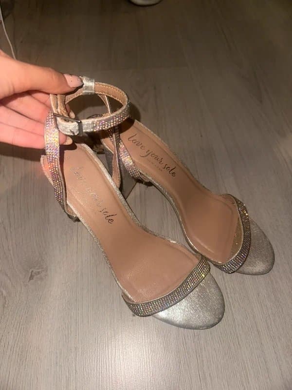 New Look New look silver sequin heels