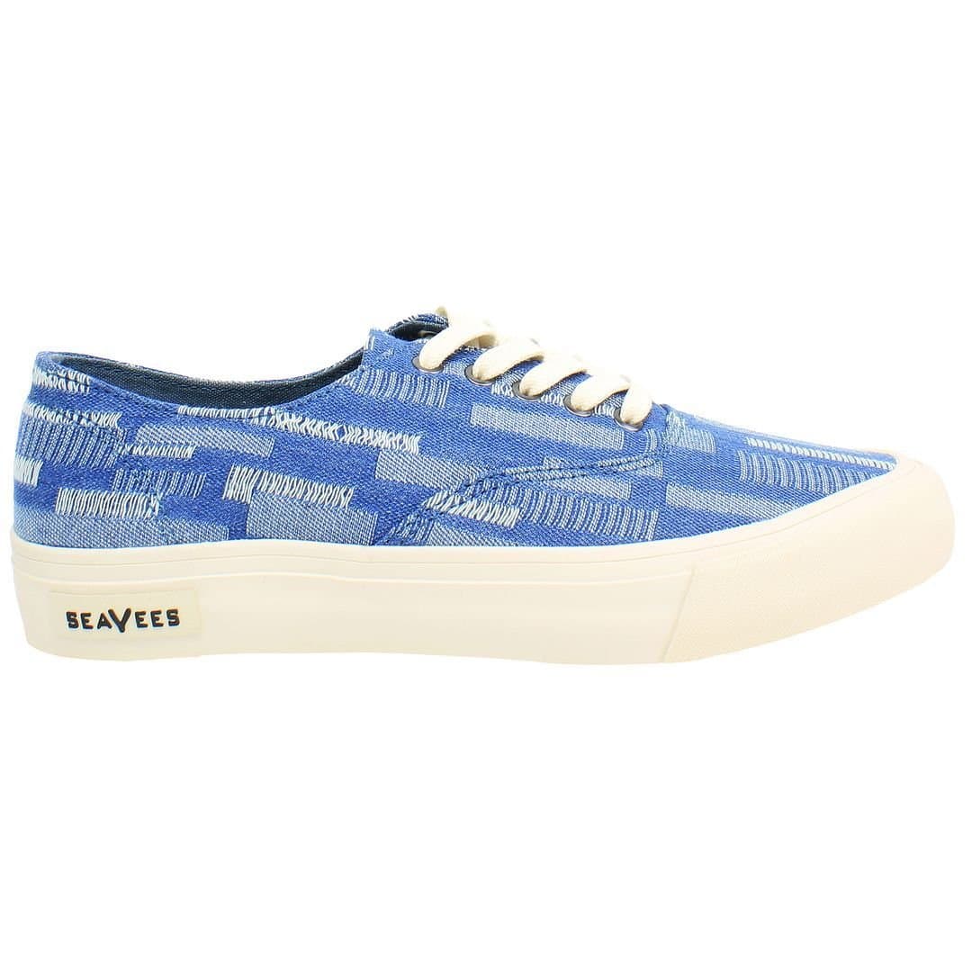 Seavees Seavees Women's Legend Embroidery Lace-Up Blue Canvas Shoes