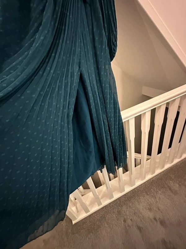 ASOS Design ASOS Design pleated dobby chiffon wrap button detail maxi dress