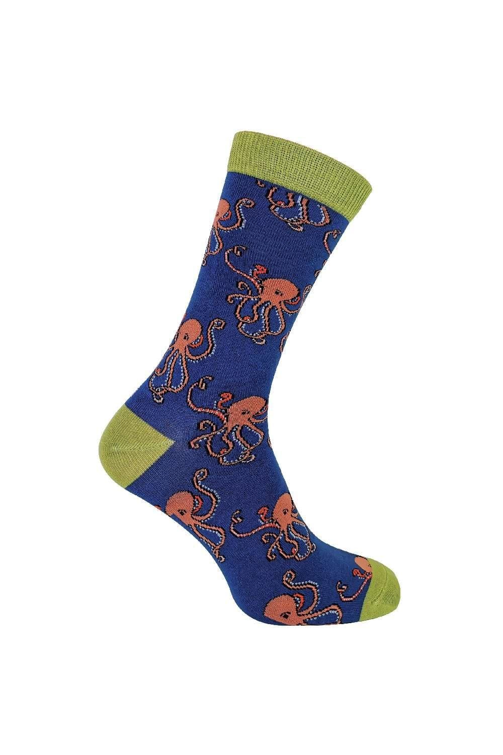 Mr Heron Mr Heron Men's Navy Octopus Novelty Socks