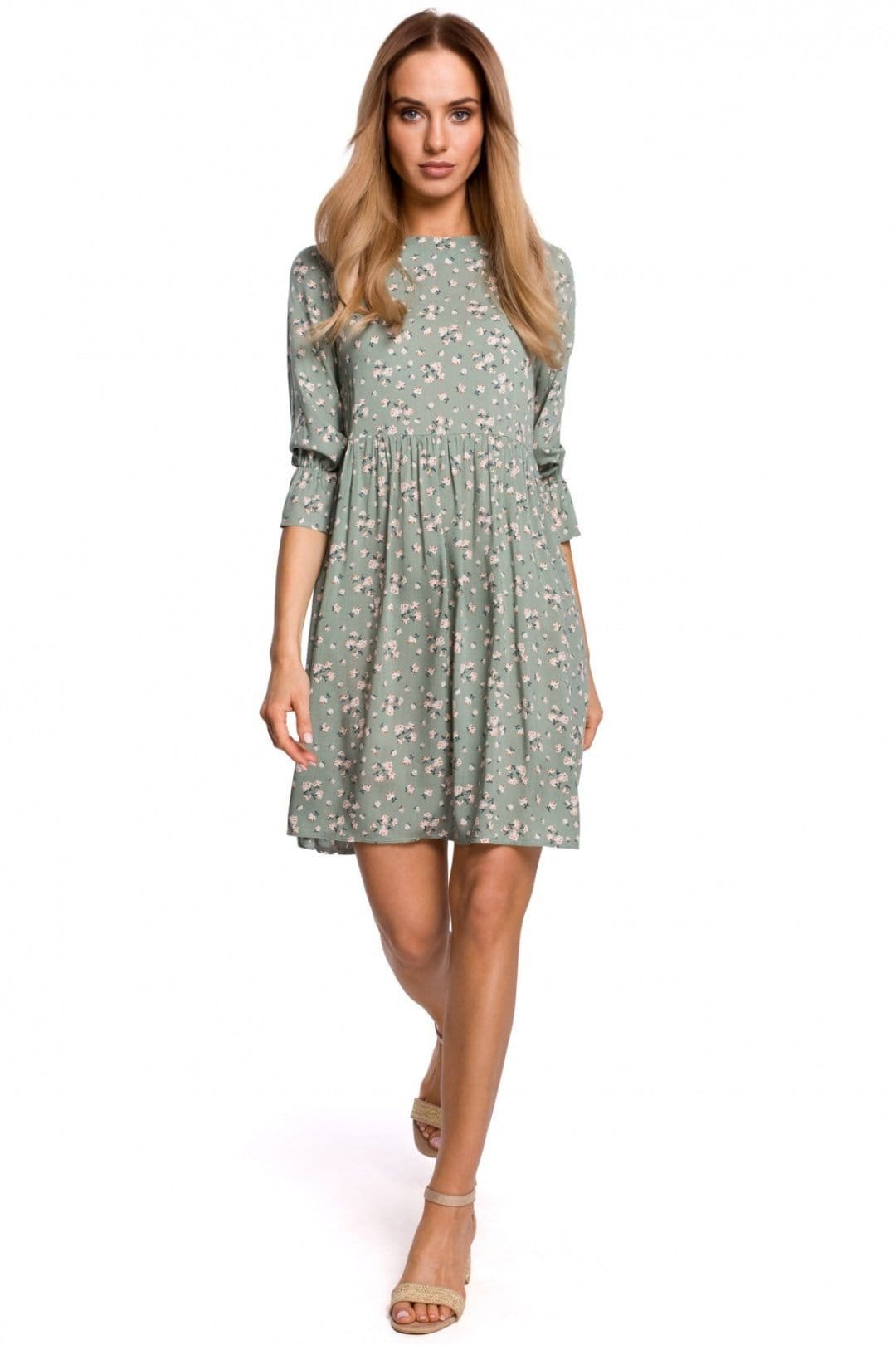 Love Lace Love Lace Women's Classic Summer Dress With Frill Sleeve in Green - 1