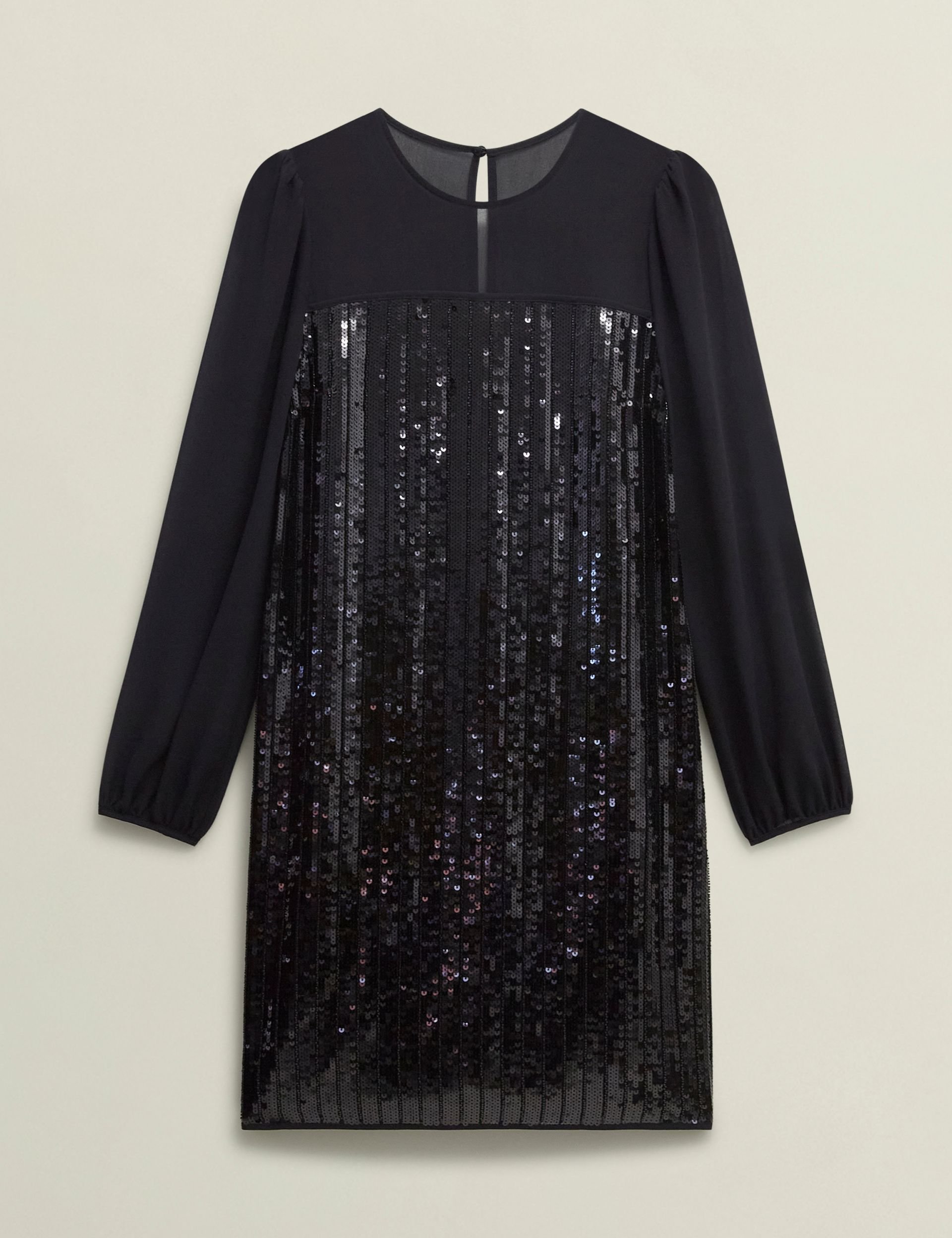 Hobbs London Hobbs London Women's Zariah Sequin Dress in Jet Black - 2
