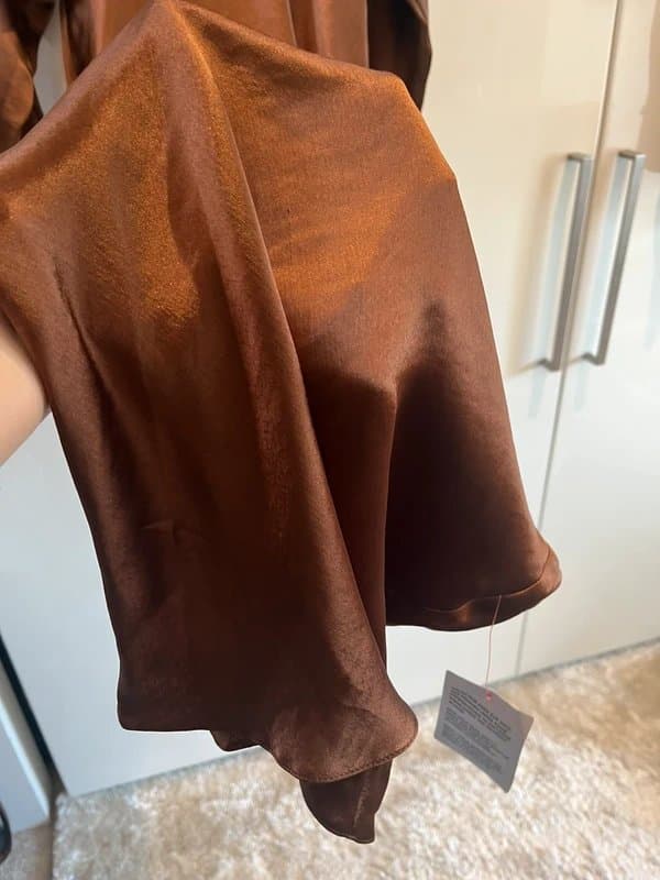 ASOS Design ASOS Design bronze copper satin dress 16 new