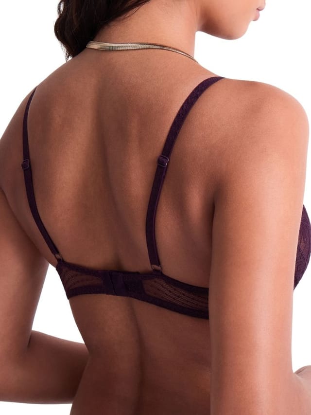 Aubade Aubade Women's Mystery Of Love Ultra Low Triangle Plunge Bra in Purple - 2
