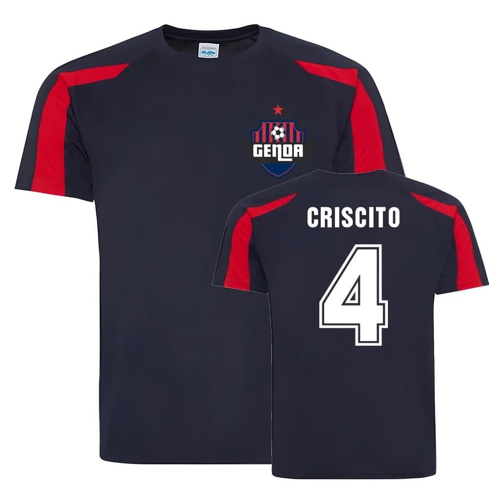 Genoa Genoa Men's Domenico Criscito Sports Training Jersey in Navy