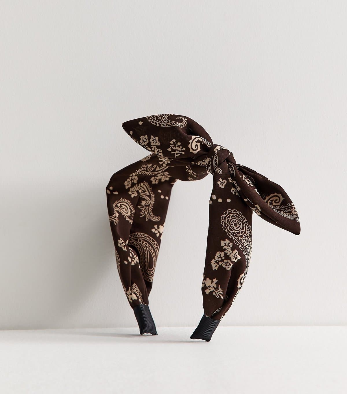 New Look Brown Paisley Knot Bandana Headband New Look