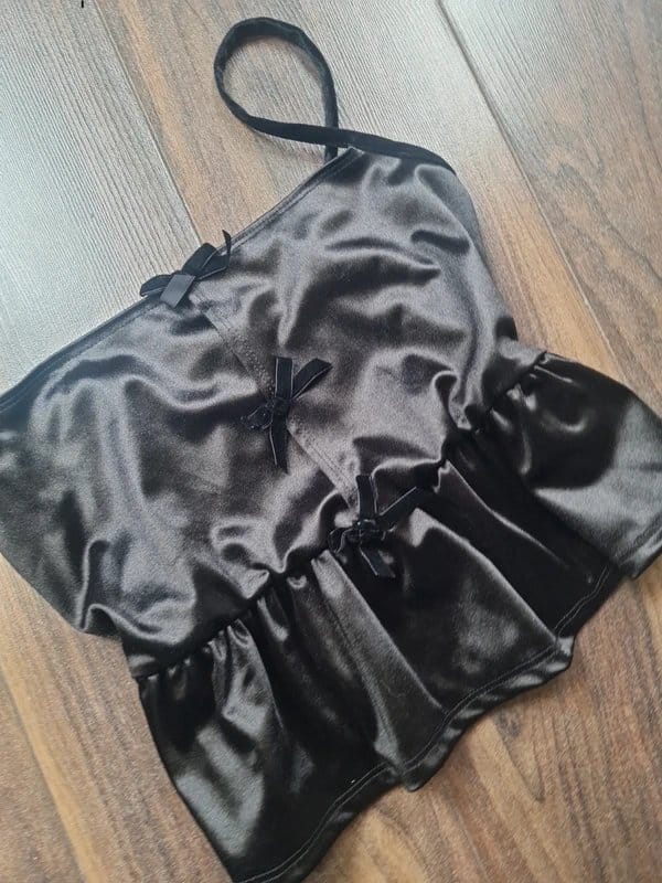 ASOS Black Velour Cami Top