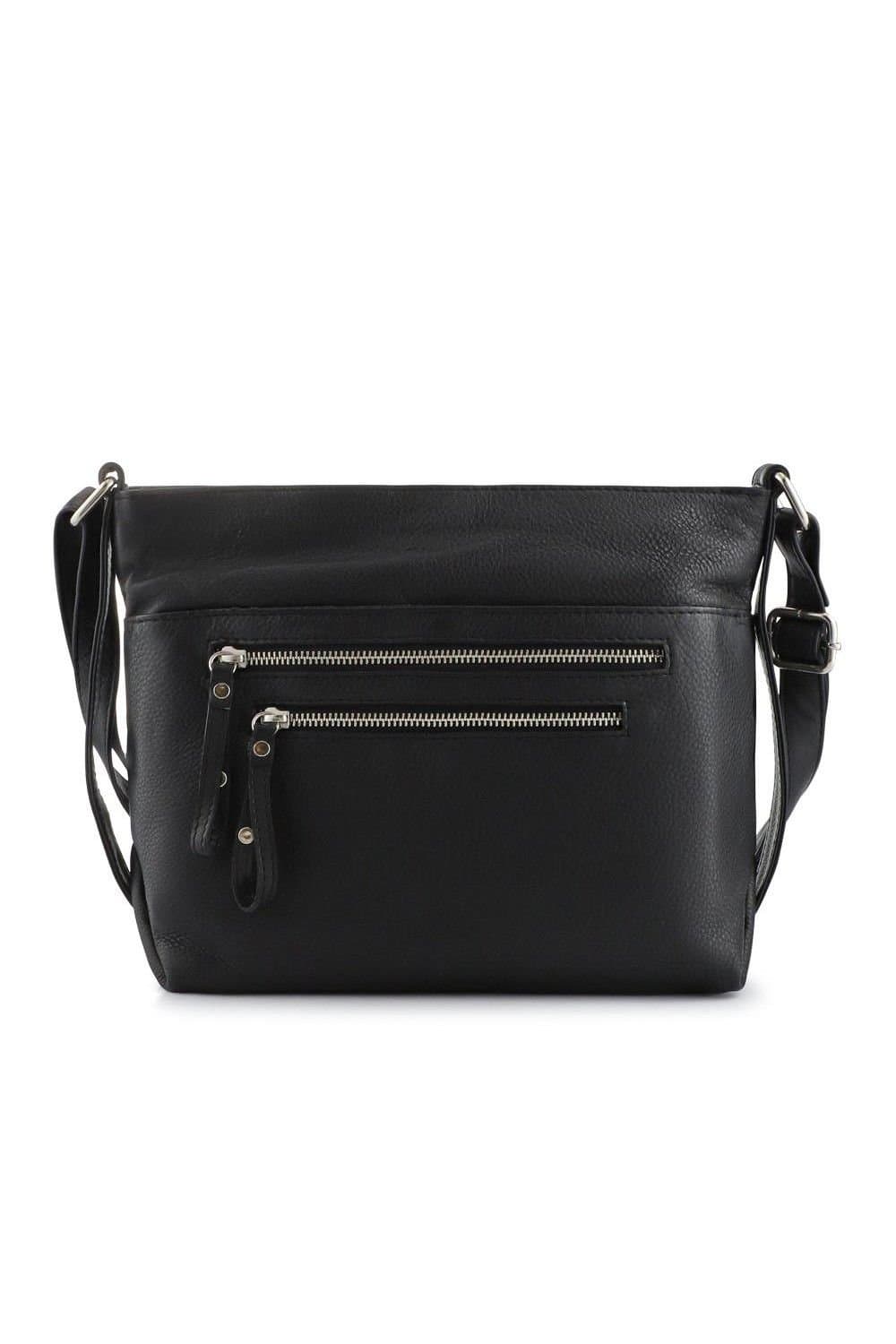 Pavers Pavers Women's Multi-Zip-Up Crossbody Bag in Black