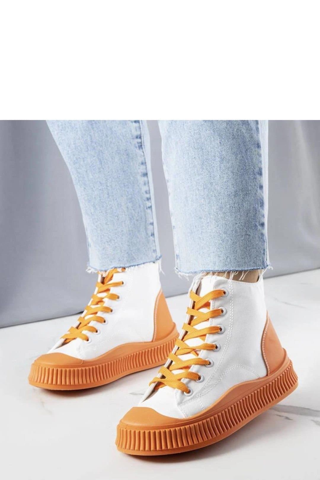 Love Lace Love Lace Women's Terri Platform Sneakers Lace Up Fabric Sole for Autumn Winter in White