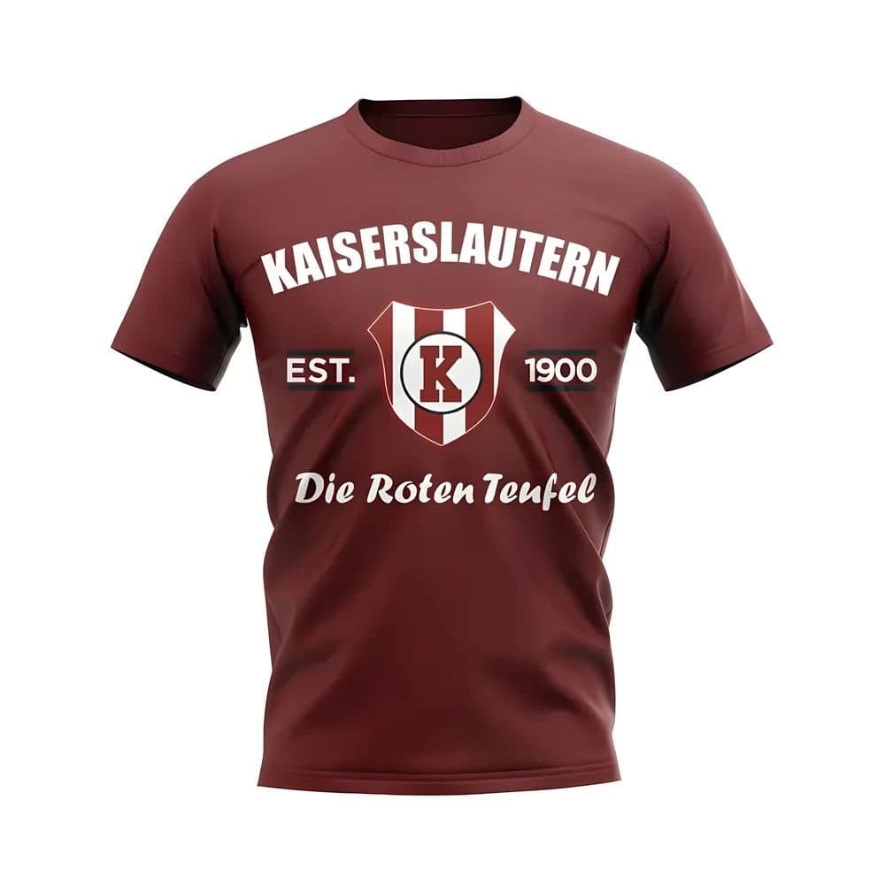 Kaiserslautern Kaiserslautern Men's Personalised Established Football T-Shirt in Maroon