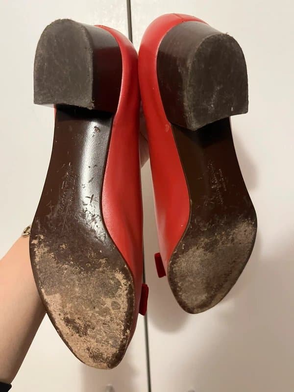 Salvatore Ferragamo Vintage Salvatore Ferragamo red Vara bow heels – classic block heel pumps UK 6