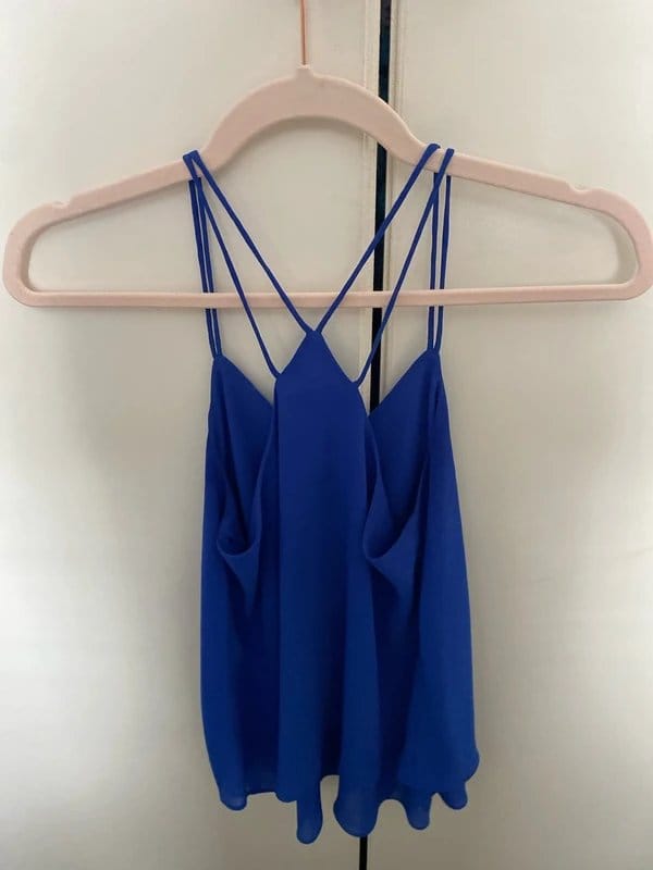 New Look Royal blue cross back cami top - 1