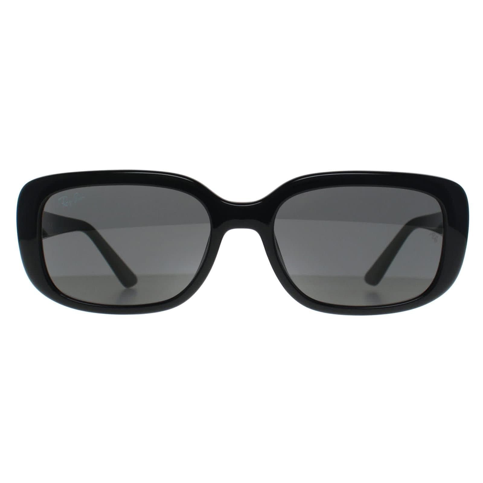 Ray-Ban Ray-Ban Women's Rectangle Polished Black Dark Grey RB4421D Bio Based