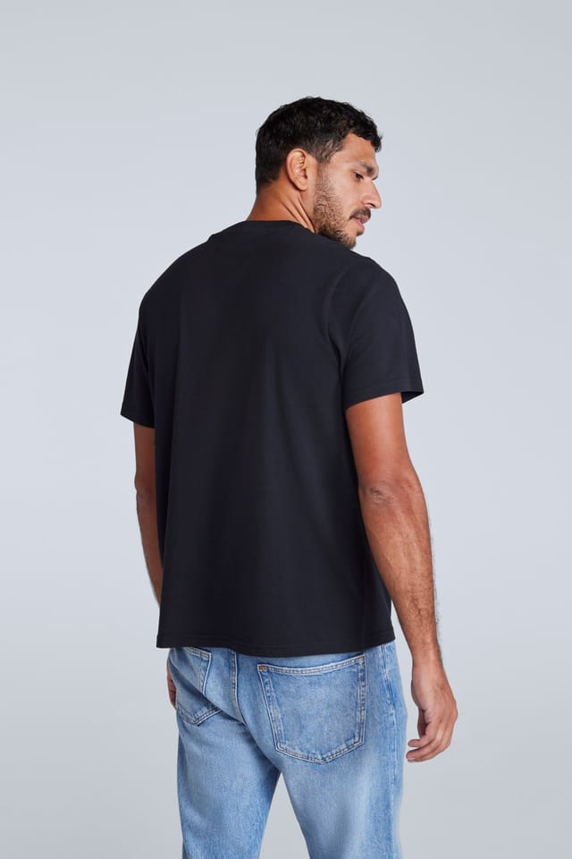 Animal Animal Men's 'Icon' Logo Print Lightweight Cotton Relaxed Fit Casual T-Shirt in Jet Black - 3