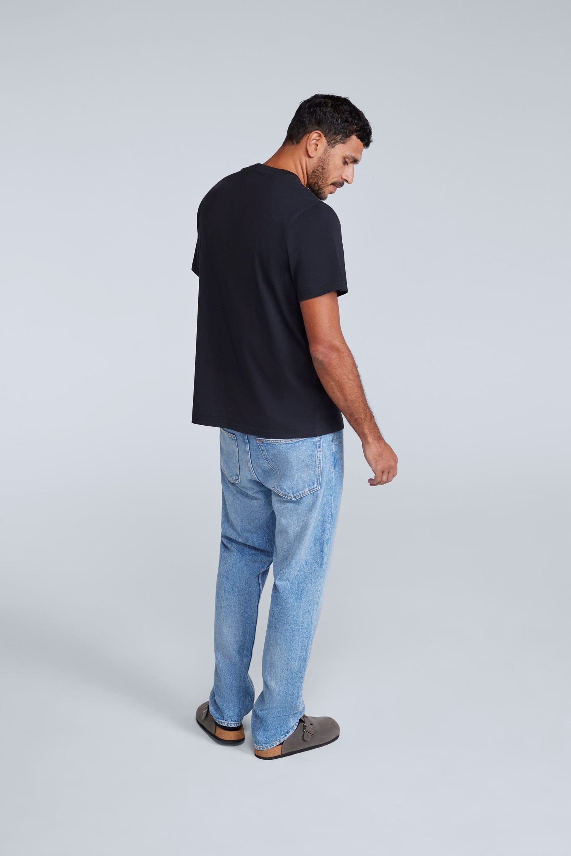 Animal Animal Men's 'Icon' Logo Print Lightweight Cotton Relaxed Fit Casual T-Shirt in Jet Black - 4