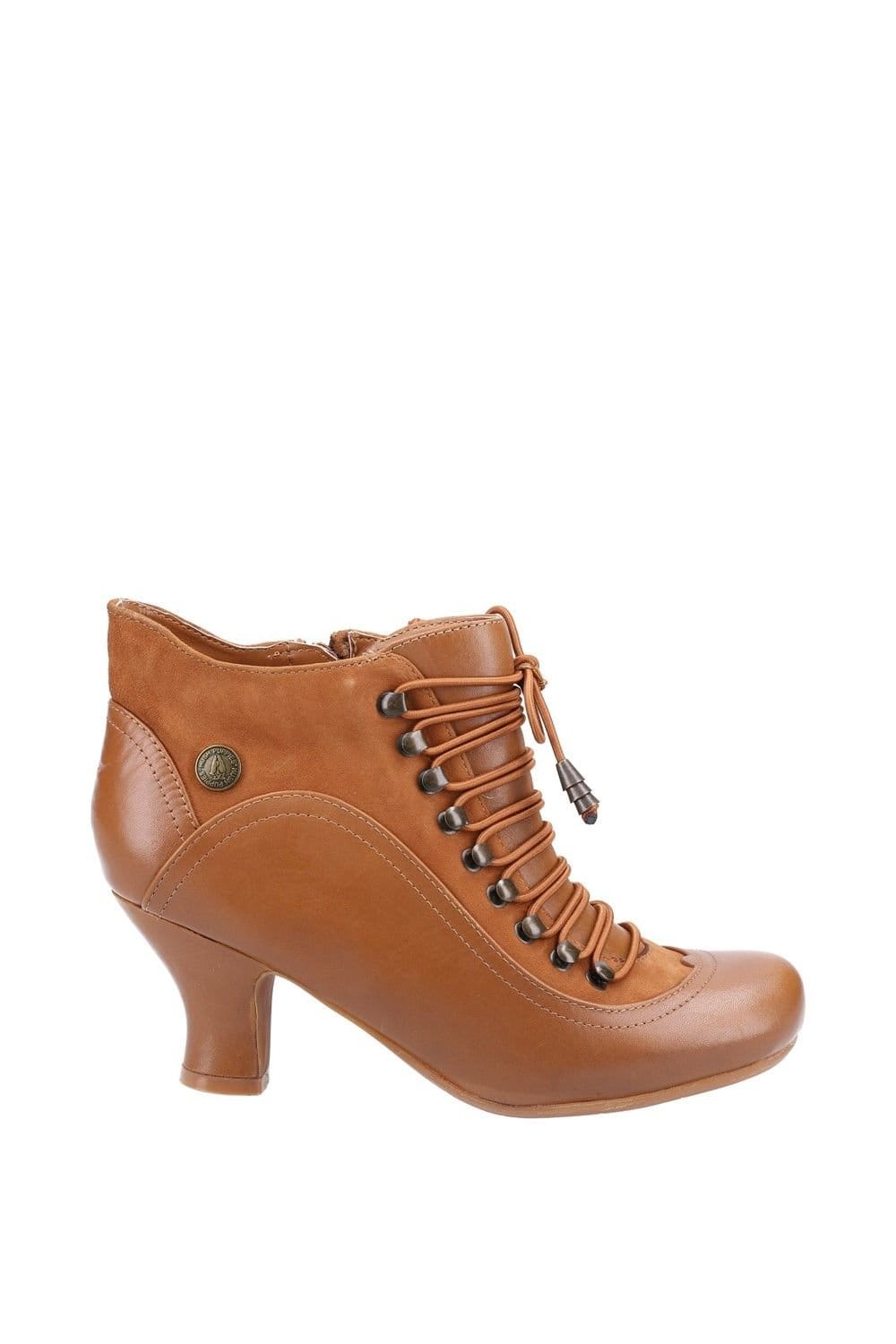 Hush Puppies Hush Puppies Women's 'Vivianna' Leather Ankle Boots in Tan - 4