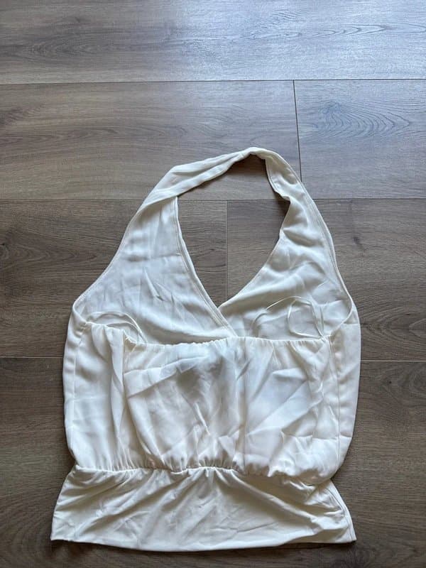 Bershka Bershka cream halter neck top