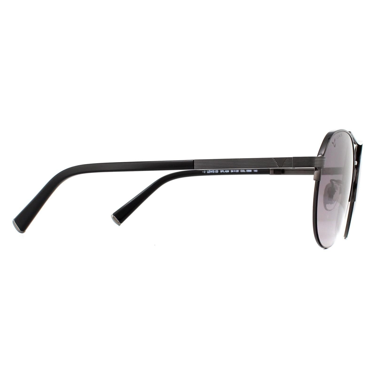 Police Police Men's Aviator Shiny Gunmetal Smoke Gradient Sunglasses in Grey - 4