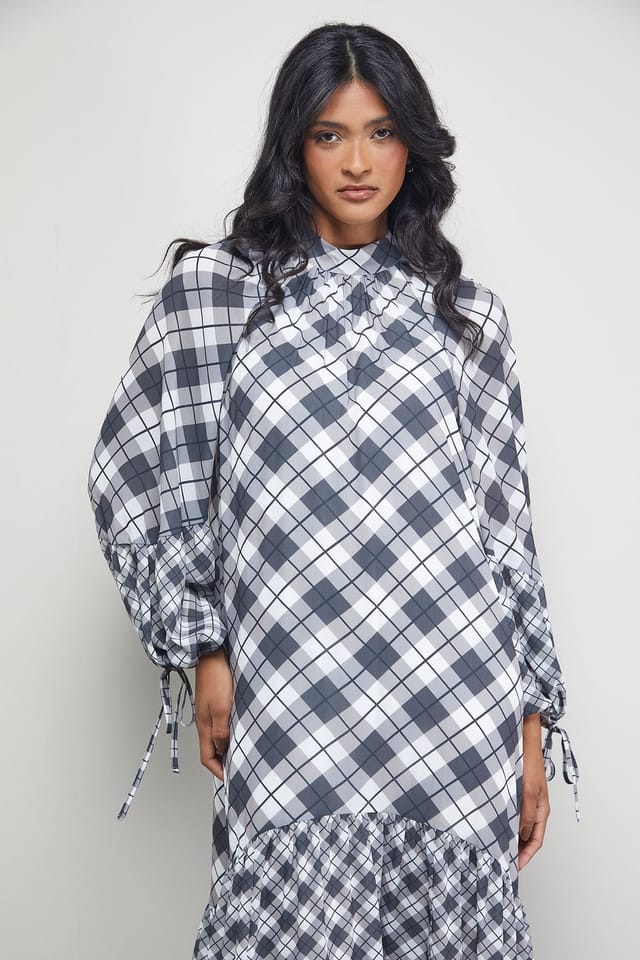 Warehouse Warehouse Women's Tony Chiffon High Neck Tier Smock Midi Dress - 3