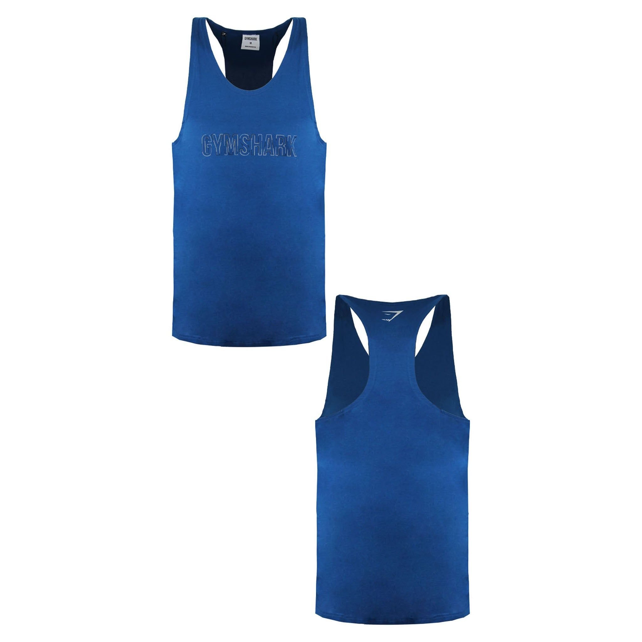 Gymshark Gymshark Men's Outline Logo Teal Tank Top - 3
